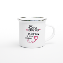 Lade das Bild in den Galerie-Viewer, Weiße Emaille-Tasse (12oz)